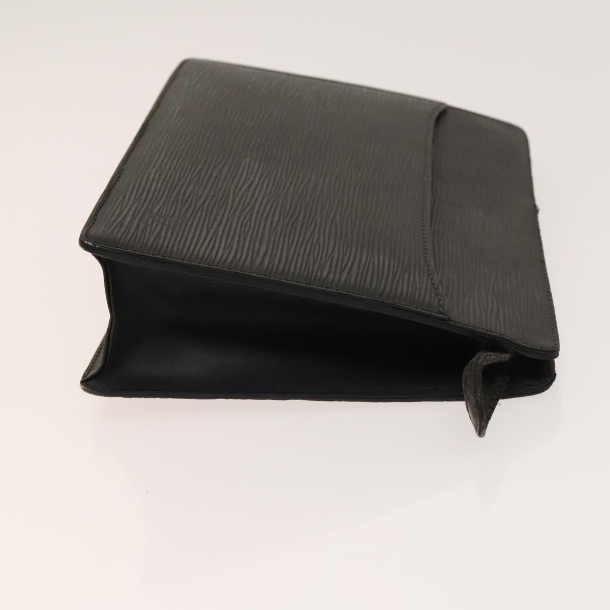 LOUIS VUITTON Epi Pochette Homme Clutch Bag 2Set Black Brown LV Auth 139924