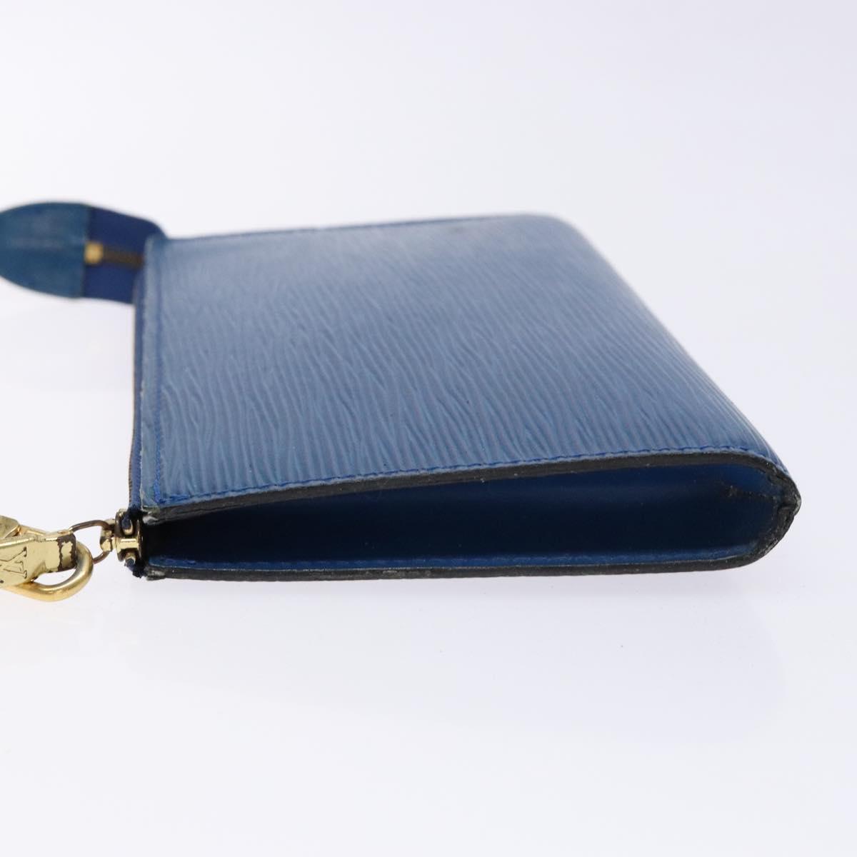 LOUIS VUITTON Epi Pochette Accessoires Pouch Blue M52985 LV Auth 139925