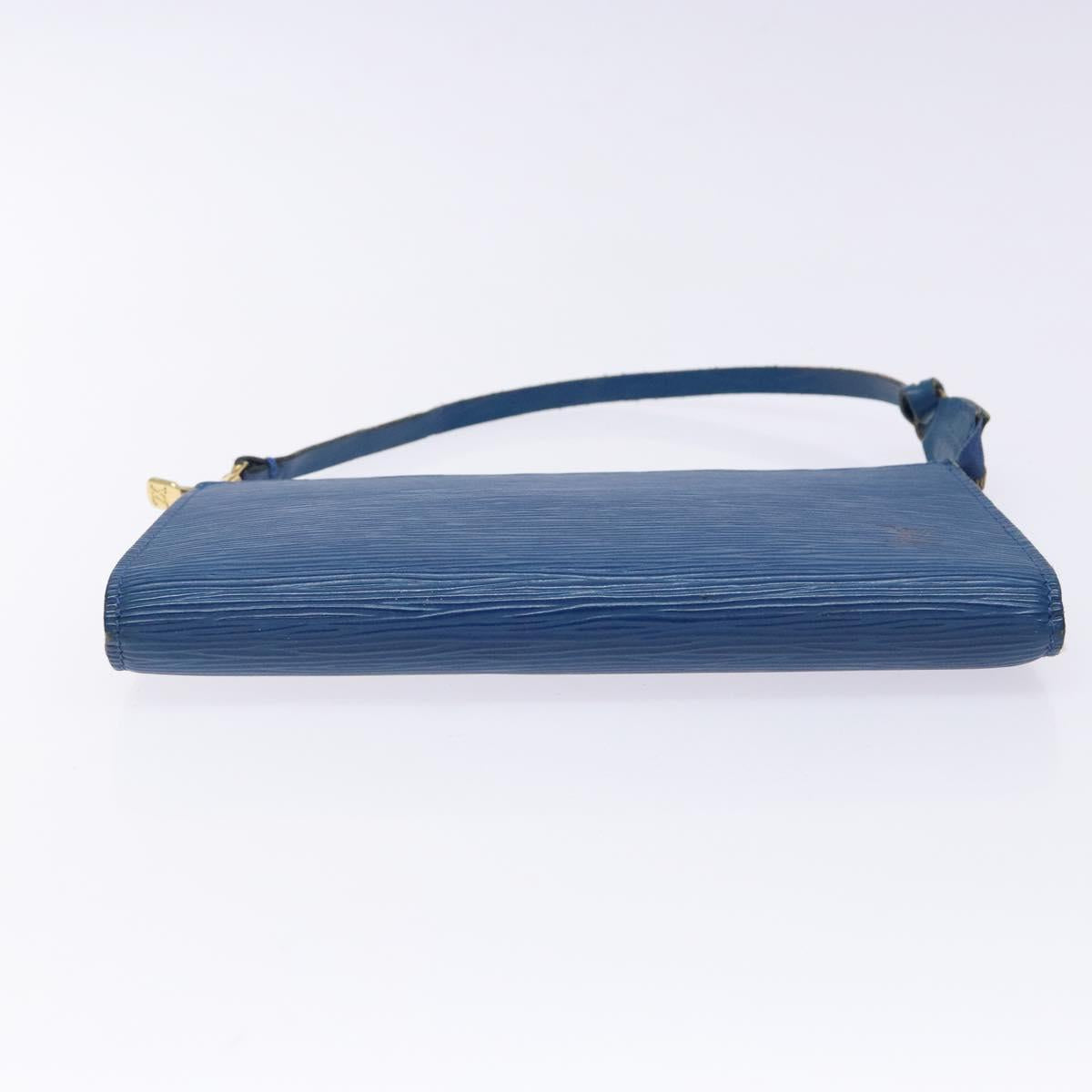 LOUIS VUITTON Epi Pochette Accessoires Pouch Blue M52985 LV Auth 139925