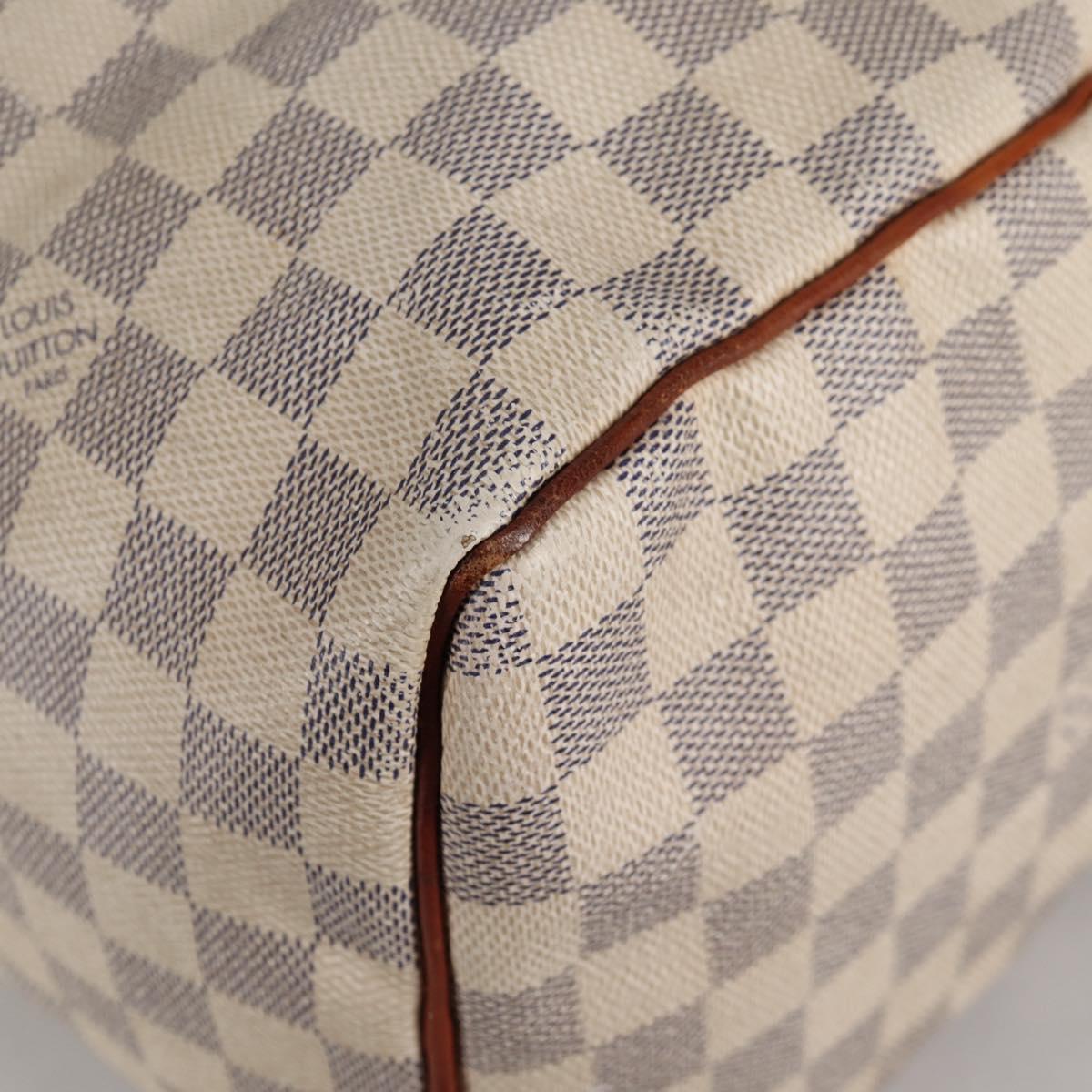 LOUIS VUITTON Damier Azur Speedy 30 Hand Bag N41533 LV Auth 139928