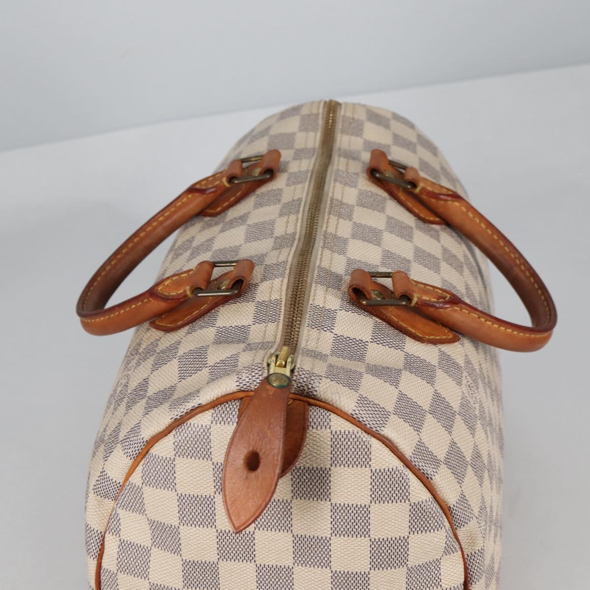 LOUIS VUITTON Damier Azur Speedy 30 Hand Bag N41533 LV Auth 139928
