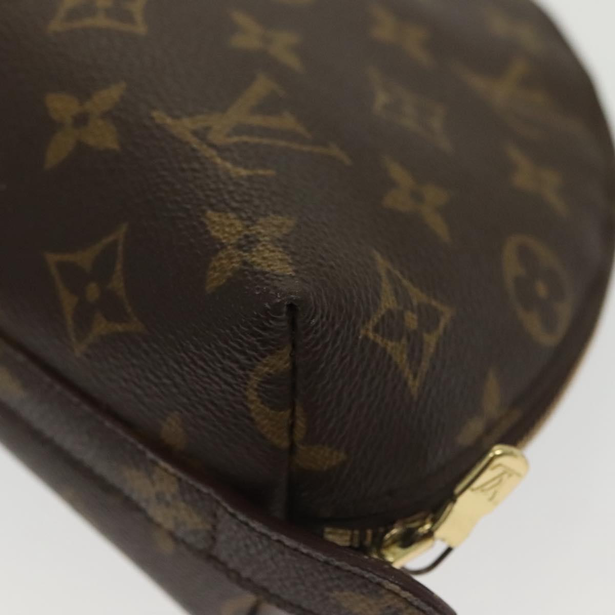 LOUIS VUITTON Monogram Trousse Demi Ronde Cosmetic Pouch M47520 LV Auth 139929
