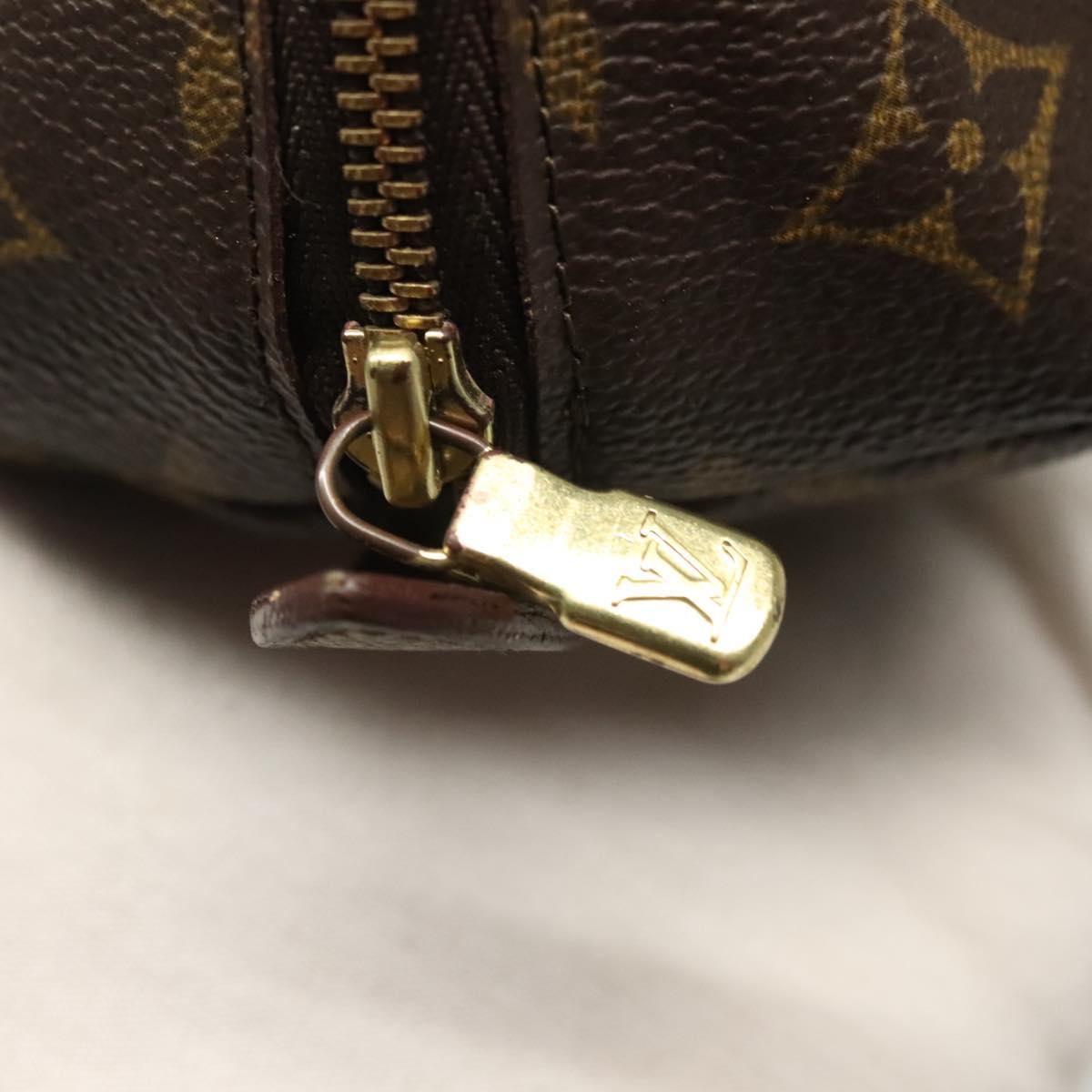 LOUIS VUITTON Monogram Trousse Demi Ronde Cosmetic Pouch M47520 LV Auth 139929