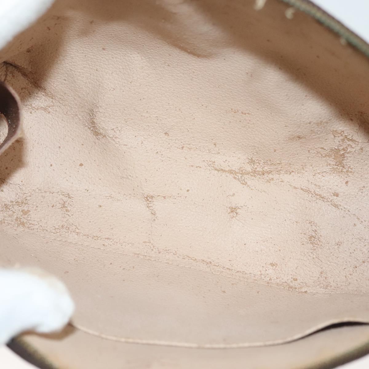 LOUIS VUITTON Monogram Trousse Demi Ronde Cosmetic Pouch M47520 LV Auth 139929