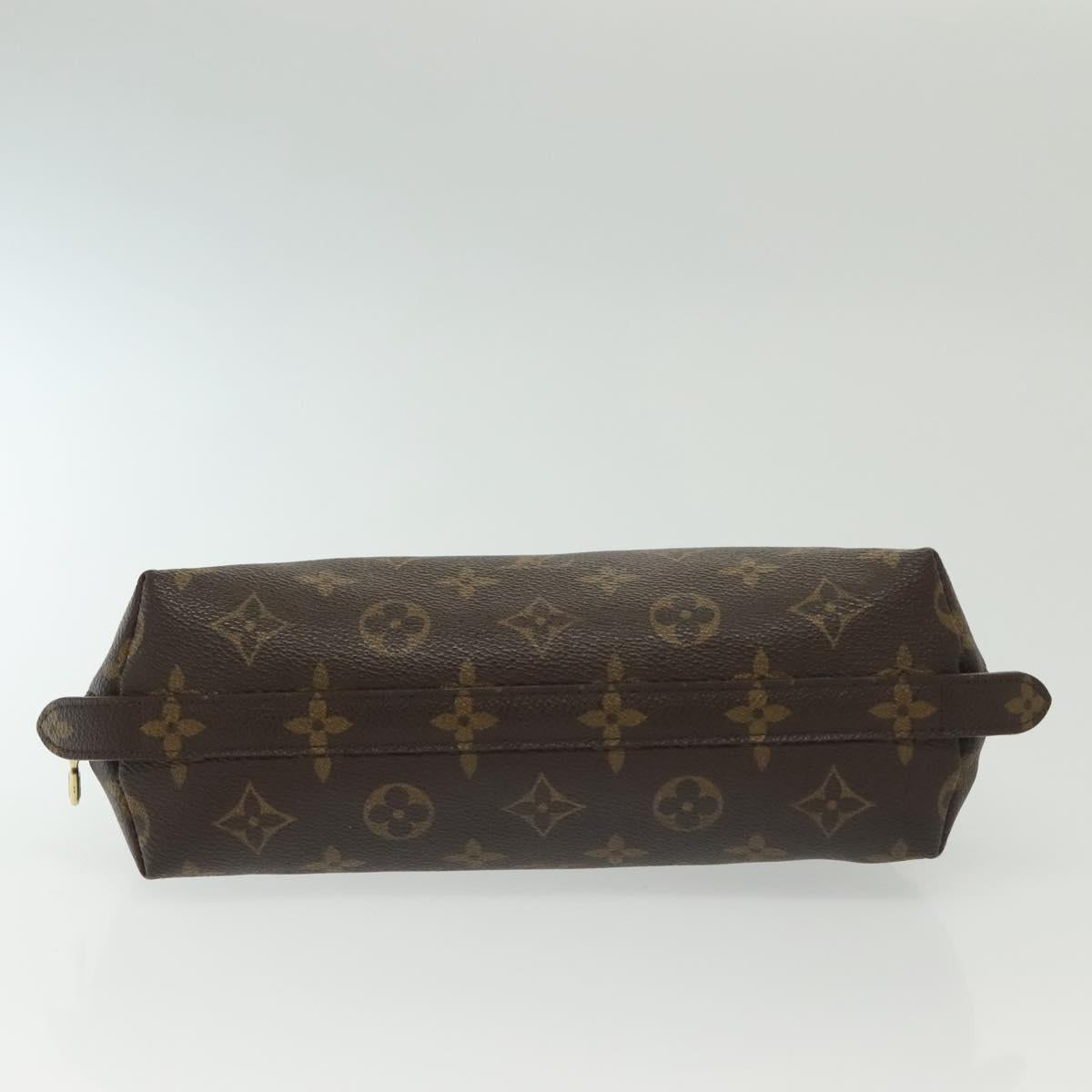 LOUIS VUITTON Monogram Trousse Demi Ronde Cosmetic Pouch M47520 LV Auth 139929