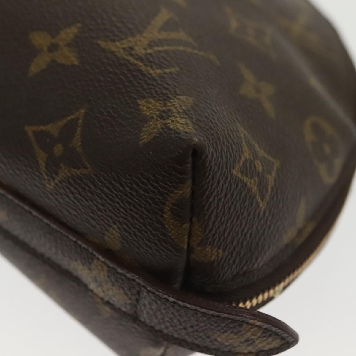 LOUIS VUITTON Monogram Trousse Demi Ronde Cosmetic Pouch M47520 LV Auth 139929
