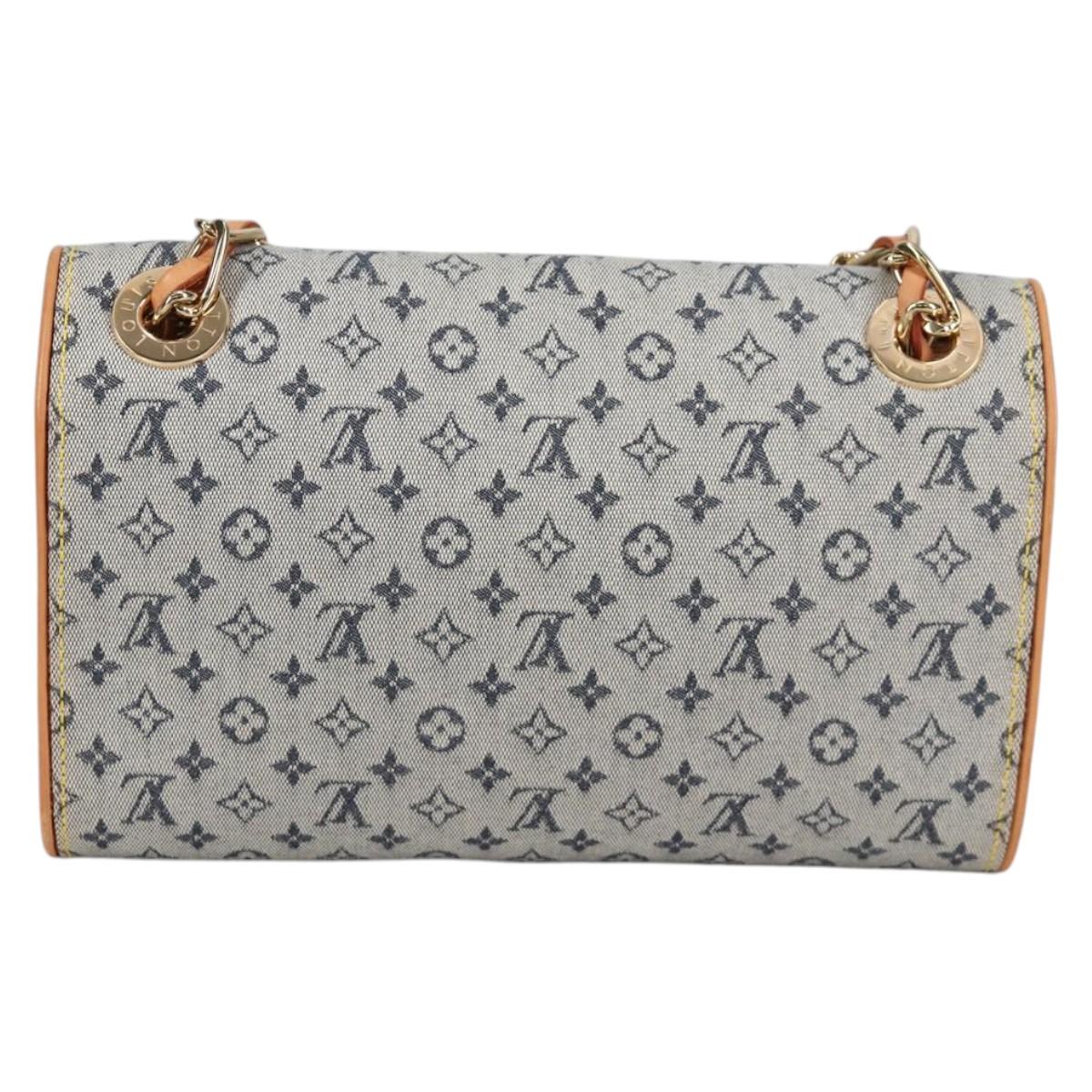 LOUIS VUITTON Monogram Mini Camille Chain Shoulder Bag Blue M92002 Auth 139930V