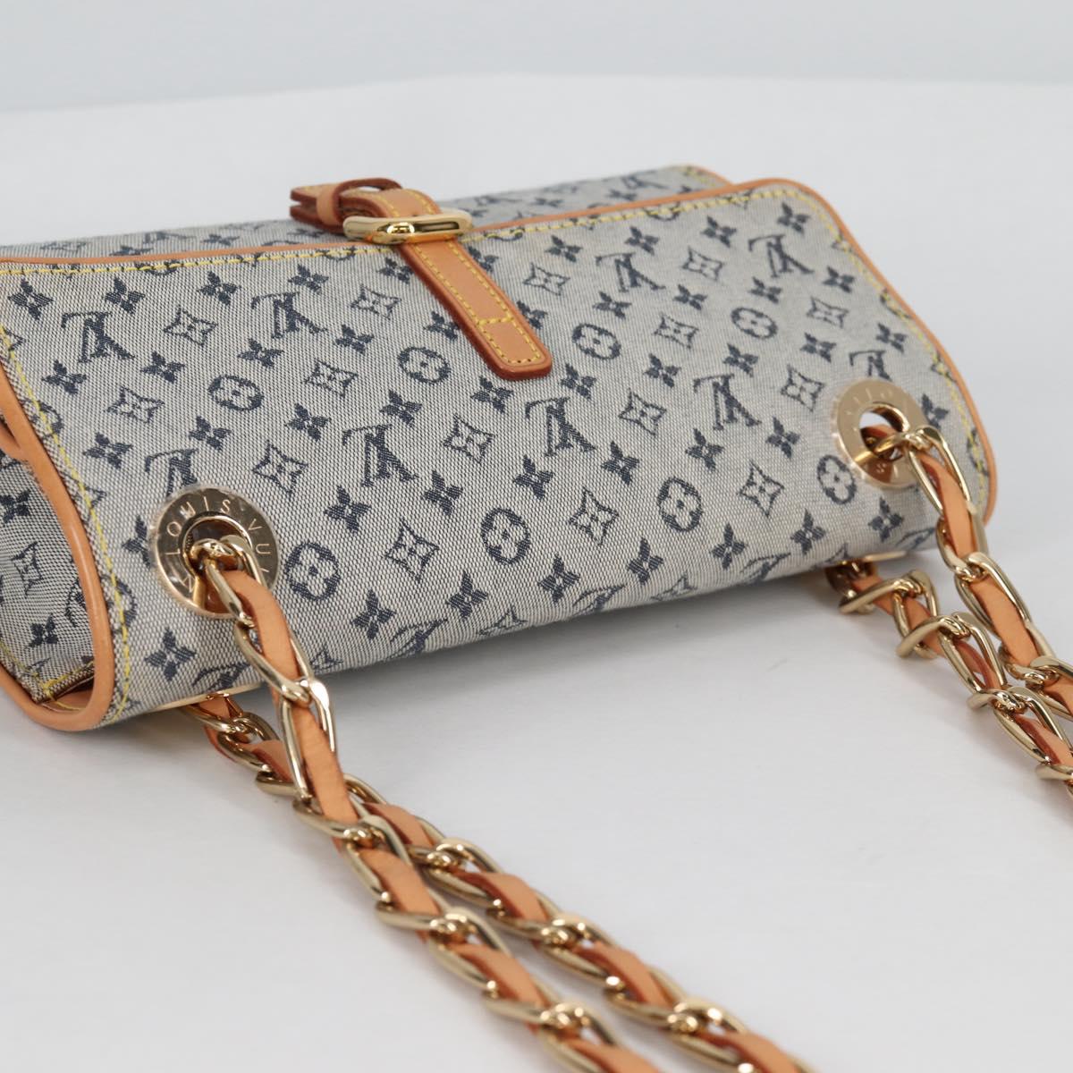 LOUIS VUITTON Monogram Mini Camille Chain Shoulder Bag Blue M92002 Auth 139930V