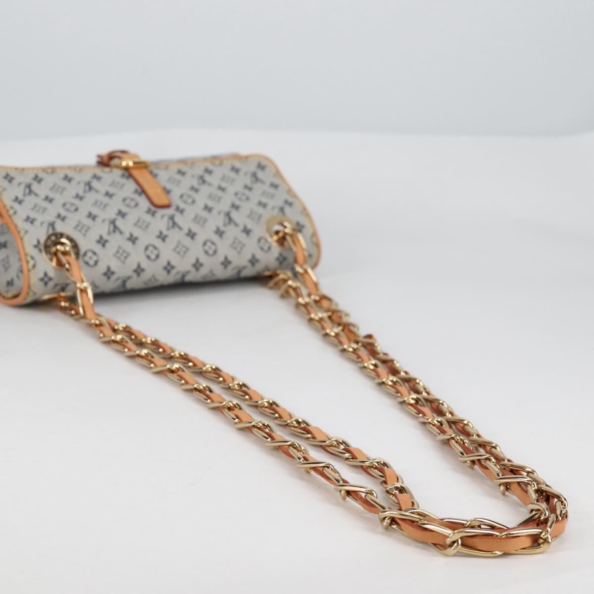 LOUIS VUITTON Monogram Mini Camille Chain Shoulder Bag Blue M92002 Auth 139930V