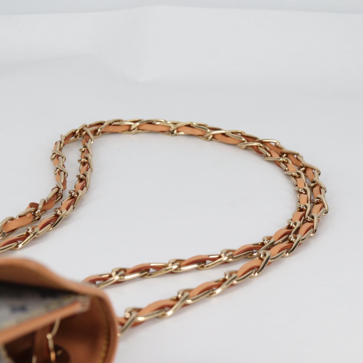 LOUIS VUITTON Monogram Mini Camille Chain Shoulder Bag Blue M92002 Auth 139930V