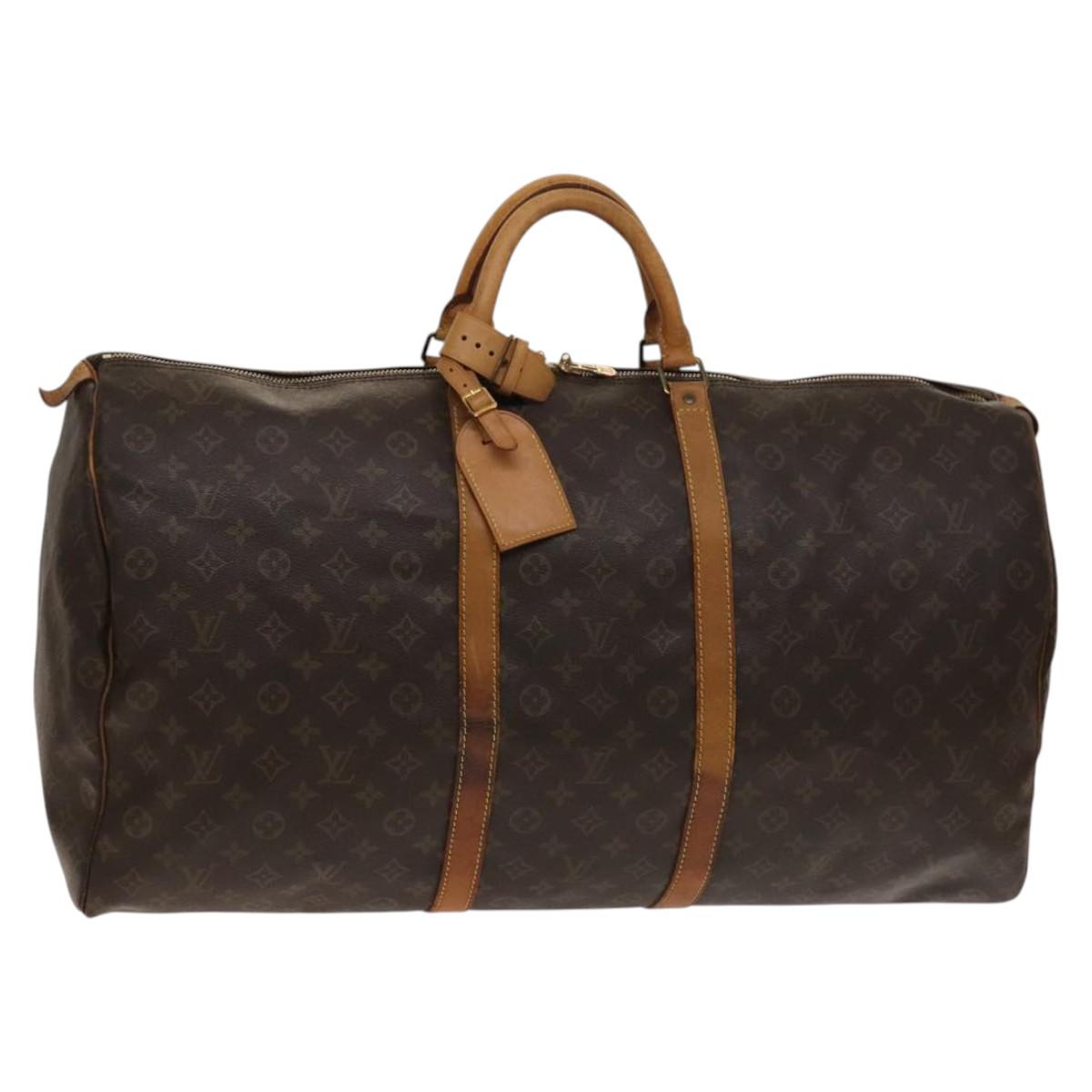LOUIS VUITTON Monogram Keepall 60 Boston Bag M41422 LV Auth 139955