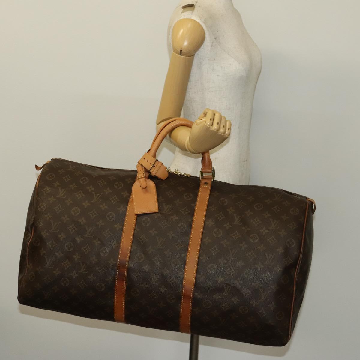 LOUIS VUITTON Monogram Keepall 60 Boston Bag M41422 LV Auth 139955