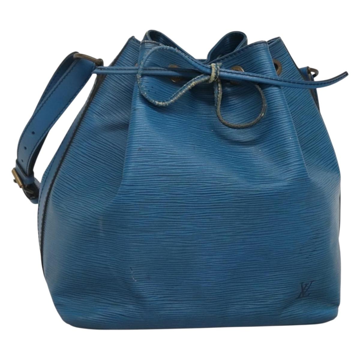 LOUIS VUITTON Epi Petit Noe Shoulder Bag Blue M44105 LV Auth 139956