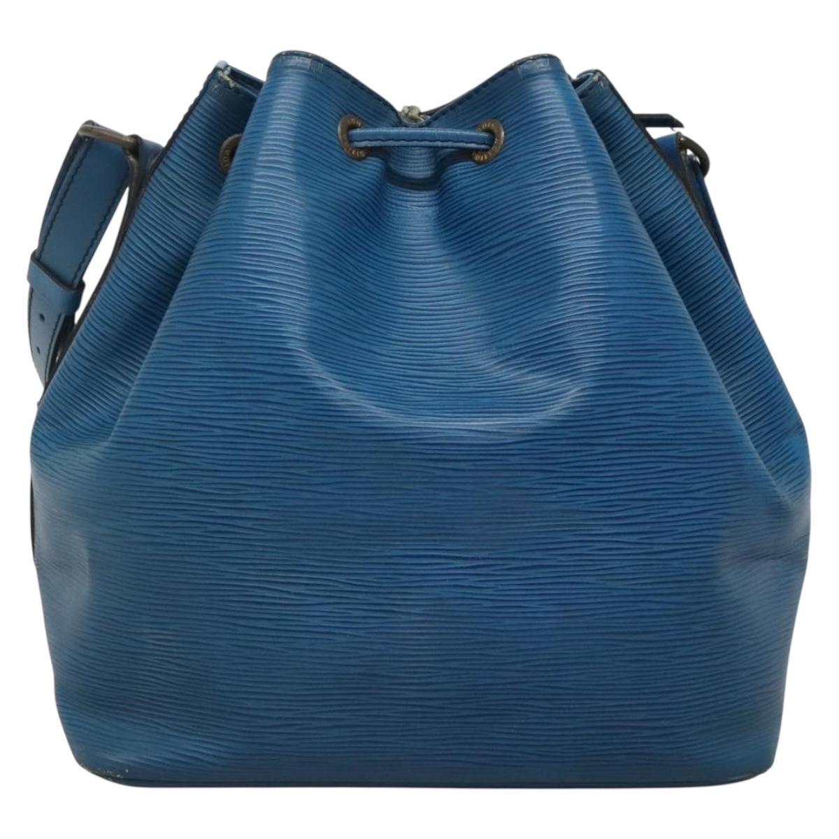 LOUIS VUITTON Epi Petit Noe Shoulder Bag Blue M44105 LV Auth 139956
