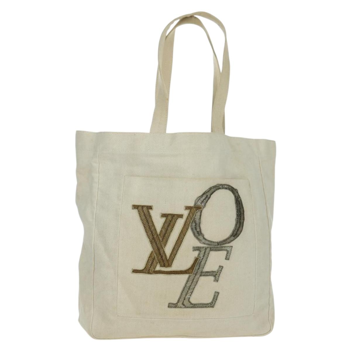 LOUIS VUITTON That's Love Tote MM Tote Bag Beige M95388 LV Auth 139958