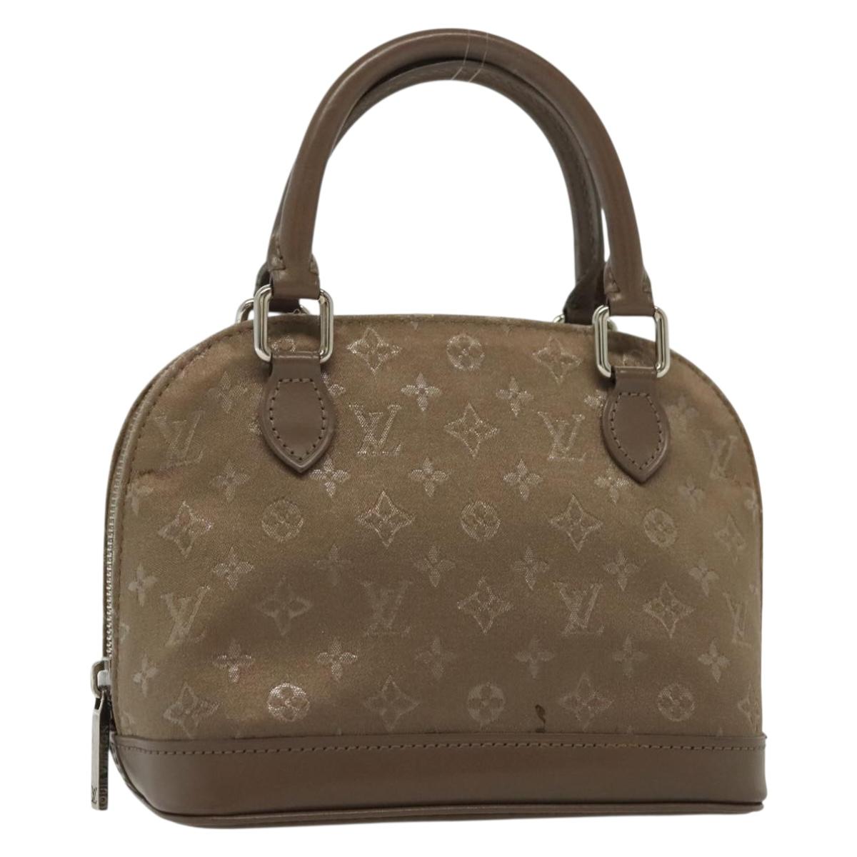 LOUIS VUITTON Monogram satin Little Alma Hand Bag Gray M92147 LV Auth 139983