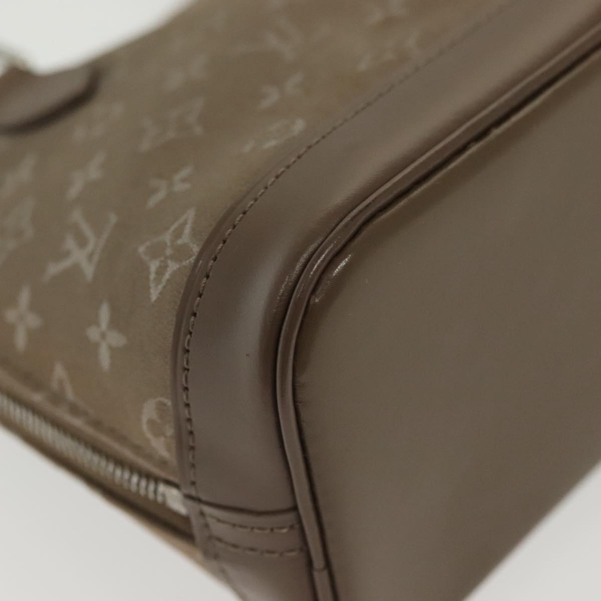 LOUIS VUITTON Monogram satin Little Alma Hand Bag Gray M92147 LV Auth 139983