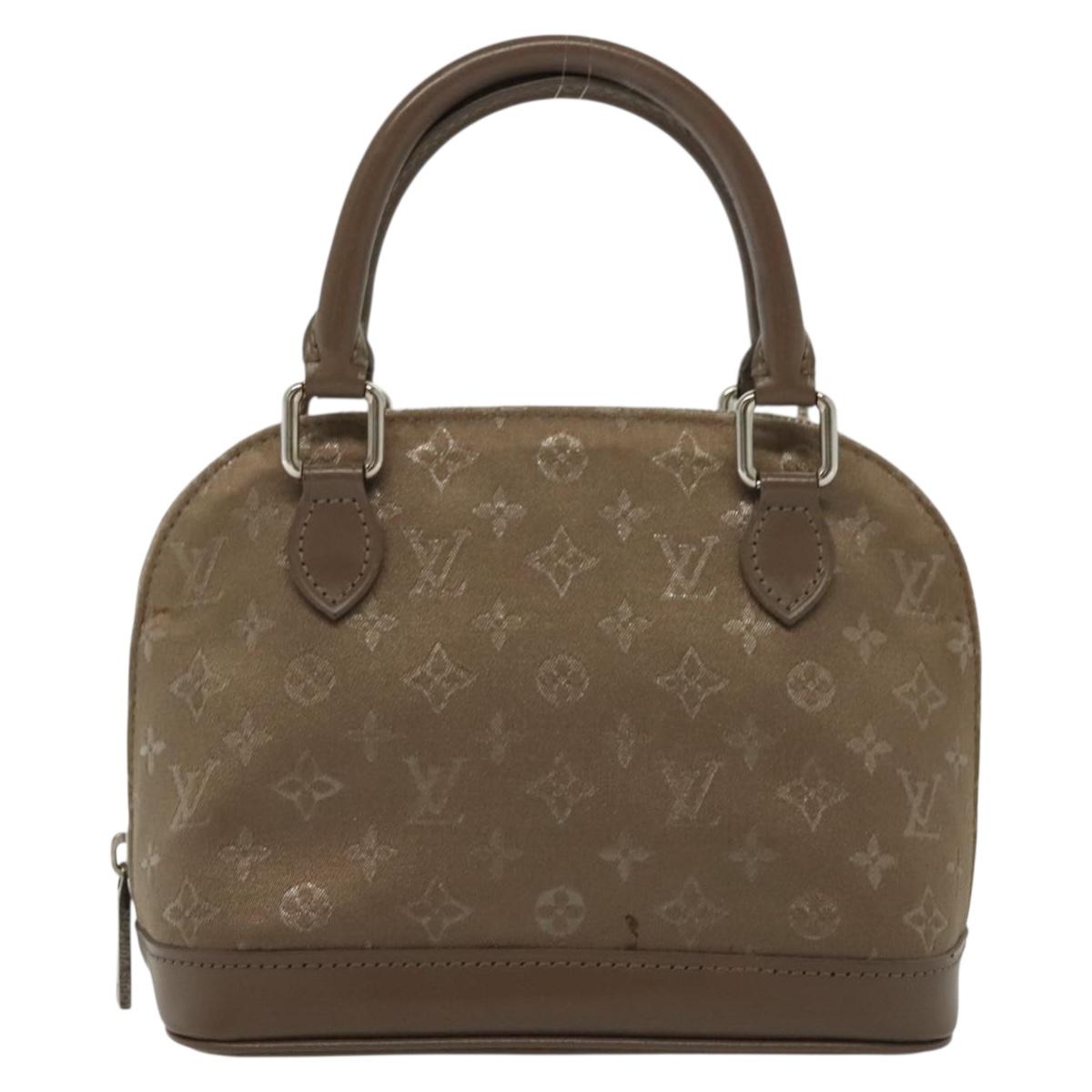 LOUIS VUITTON Monogram satin Little Alma Hand Bag Gray M92147 LV Auth 139983
