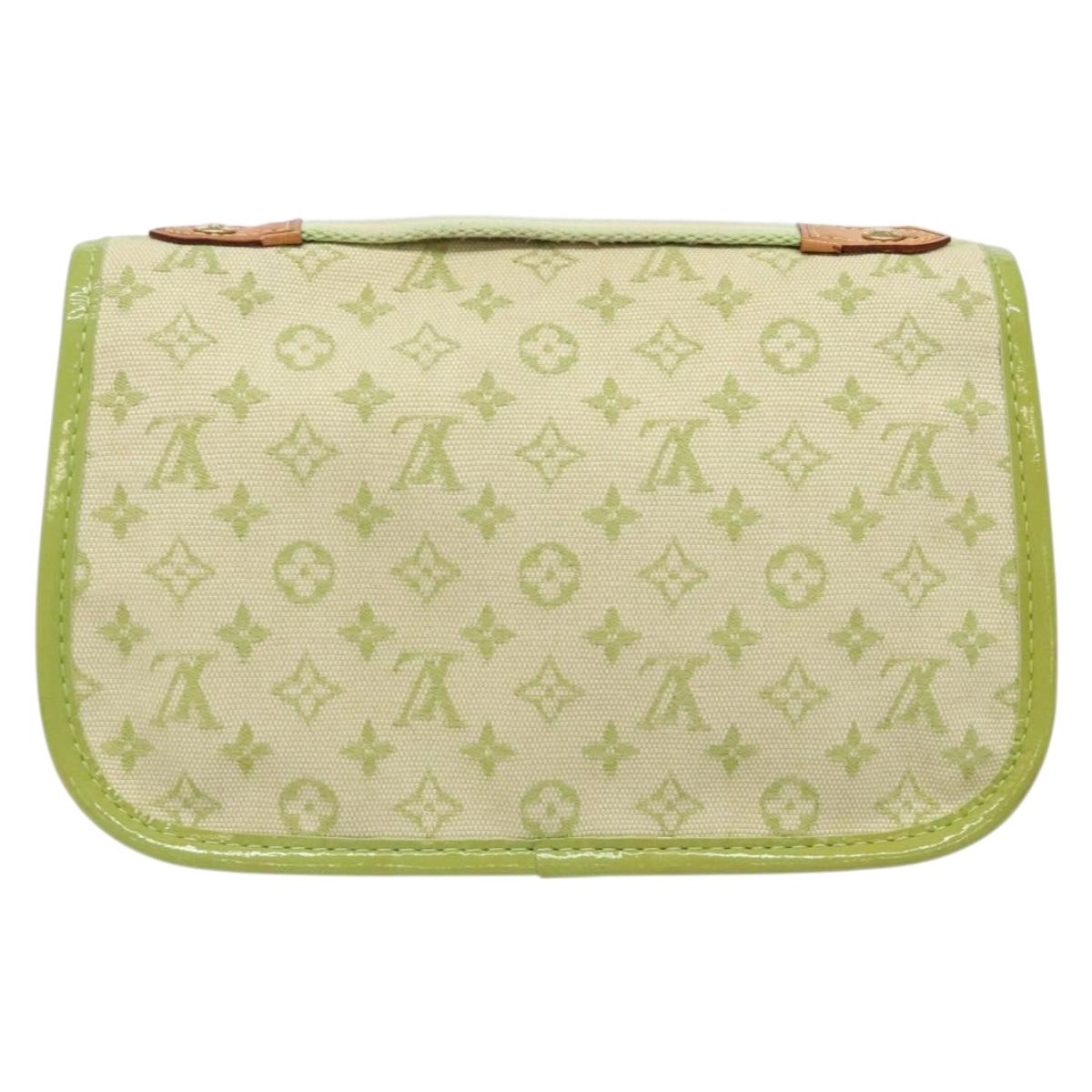 LOUIS VUITTON Monogram Mini Trousse Marie Kate Pouch Green M92935 Auth 139984V