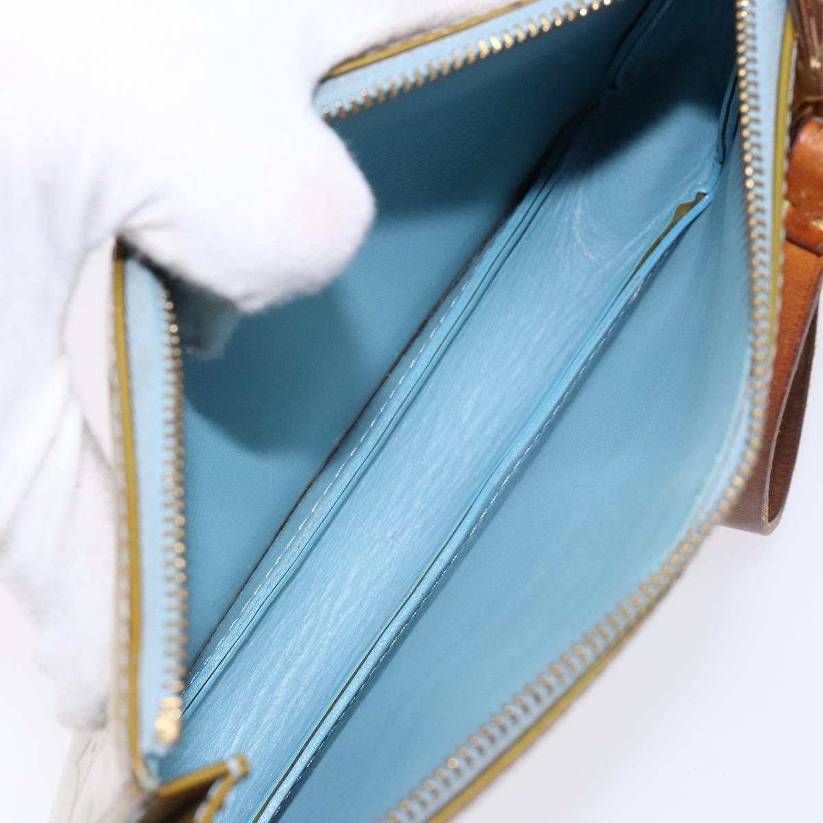 LOUIS VUITTON Monogram Vernis Lexington Pouch Baby Blue M91011 LV Auth 139985