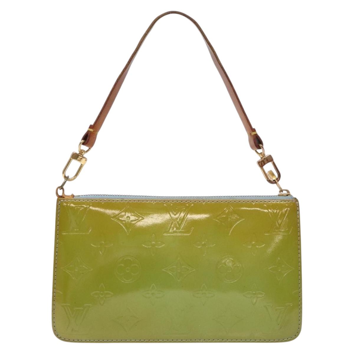 LOUIS VUITTON Monogram Vernis Lexington Pouch Baby Blue M91011 LV Auth 139985