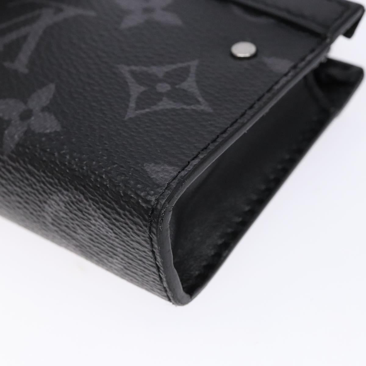 LOUIS VUITTON Eclipse Cles Voyage Pochette Coin Purse M82776 LV Auth 139998