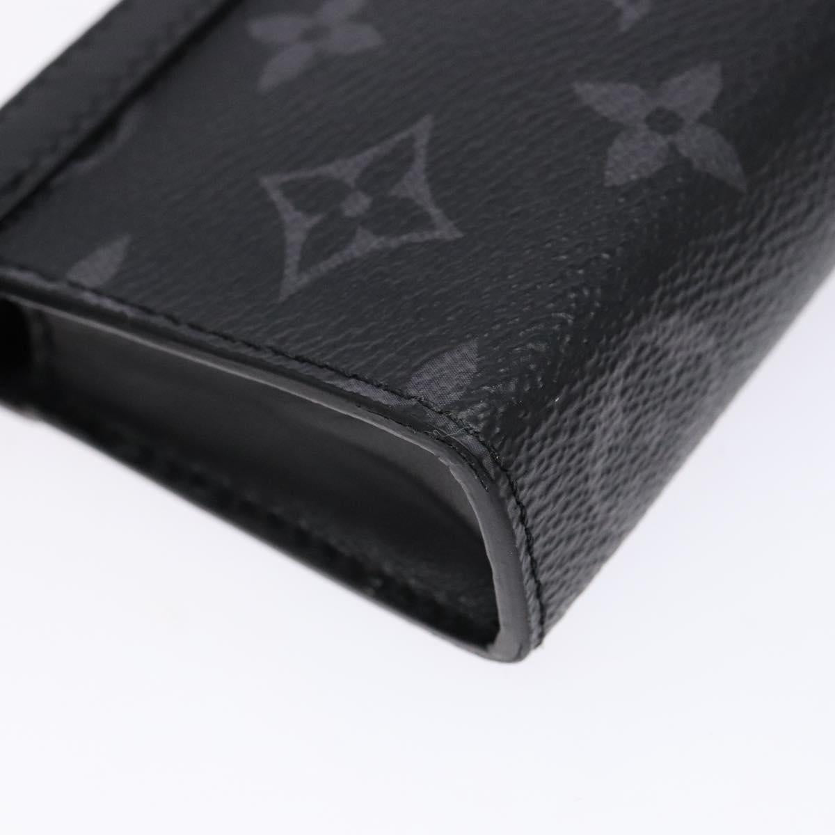 LOUIS VUITTON Eclipse Cles Voyage Pochette Coin Purse M82776 LV Auth 139998