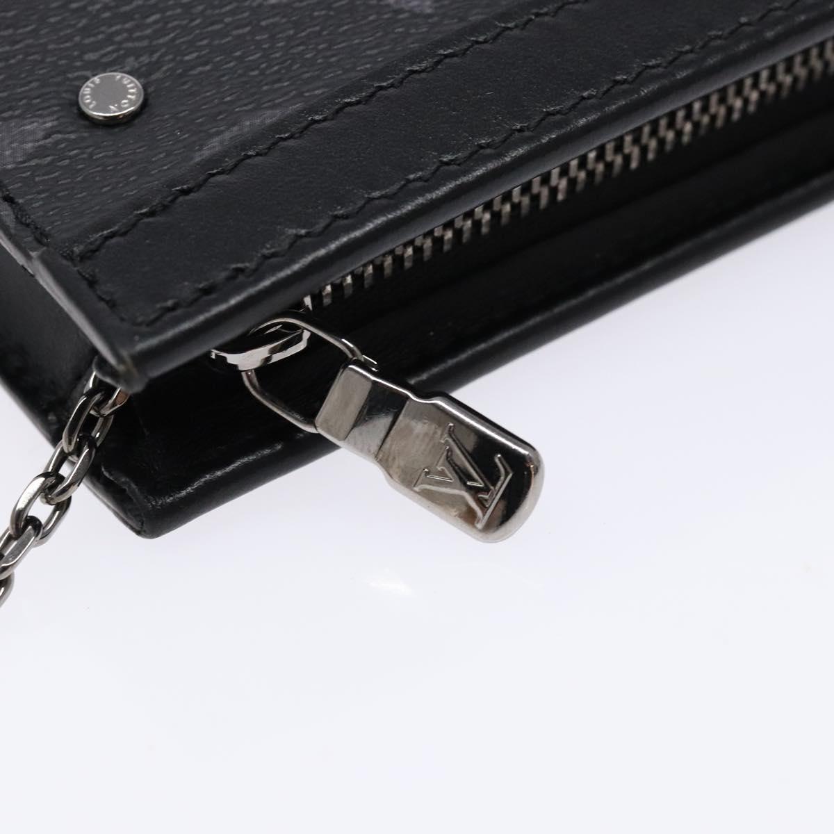 LOUIS VUITTON Eclipse Cles Voyage Pochette Coin Purse M82776 LV Auth 139998