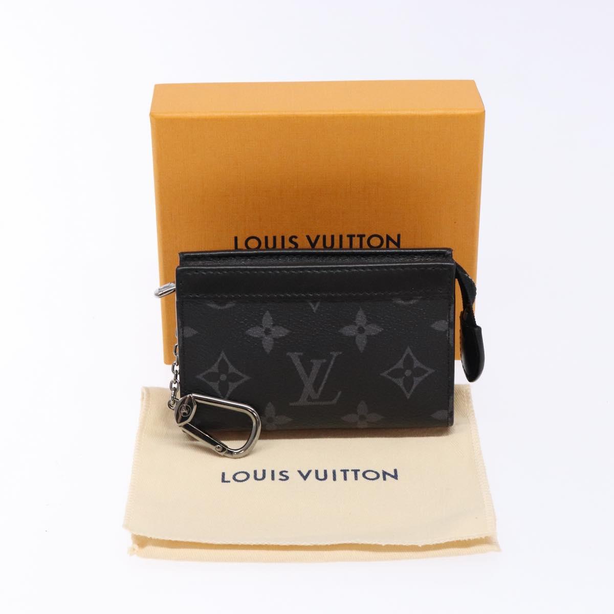 LOUIS VUITTON Eclipse Cles Voyage Pochette Coin Purse M82776 LV Auth 139998