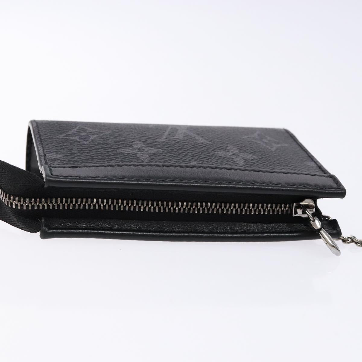 LOUIS VUITTON Eclipse Cles Voyage Pochette Coin Purse M82776 LV Auth 139998