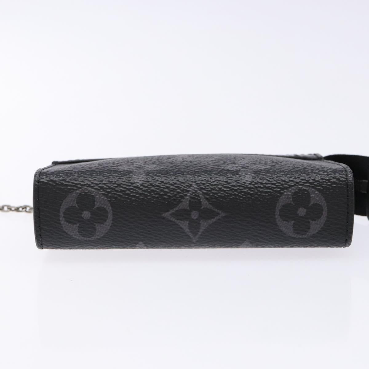 LOUIS VUITTON Eclipse Cles Voyage Pochette Coin Purse M82776 LV Auth 139998