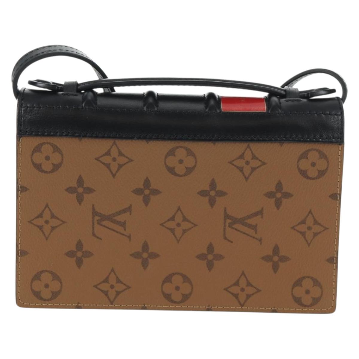 LOUIS VUITTON Monogram Reverse Book Wallet On Chain Bag M81830 LV Auth 140001M