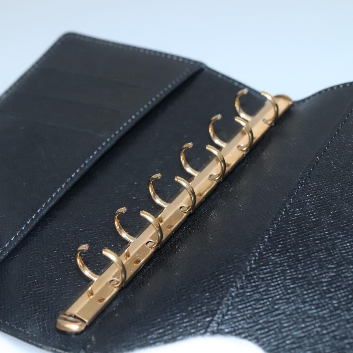 LOUIS VUITTON Epi Agenda PM Day Planner Cover Black R20052 LV Auth 140005