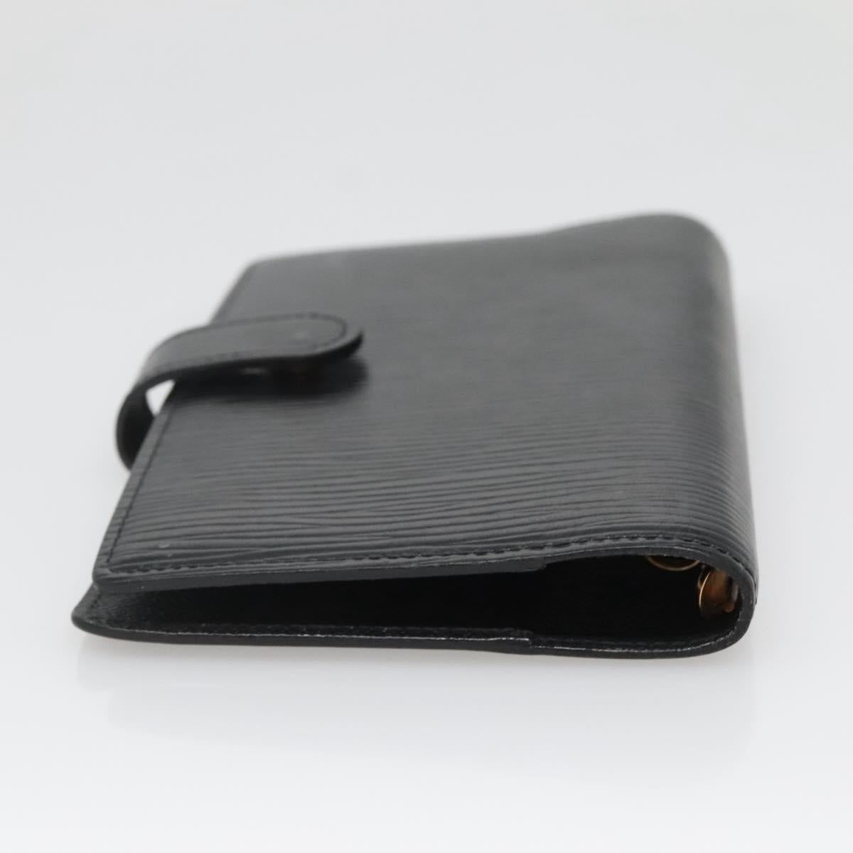 LOUIS VUITTON Epi Agenda PM Day Planner Cover Black R20052 LV Auth 140005