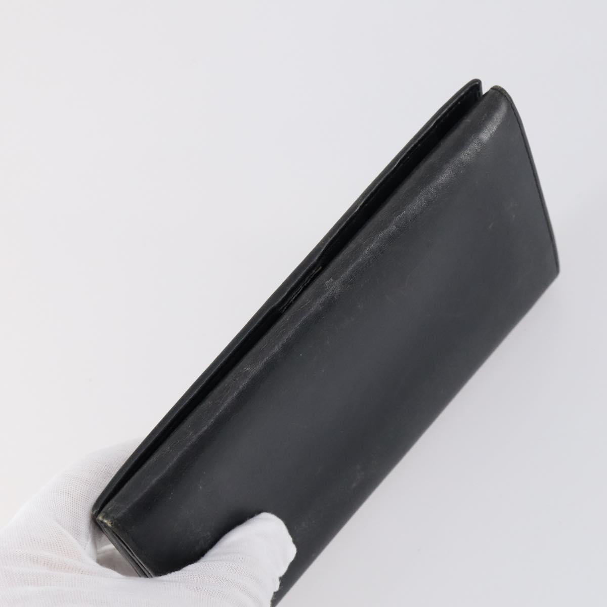 GUCCI Micro GG Canvas GG Canvas Wallet Leather 4Set Pink Black Auth 140007