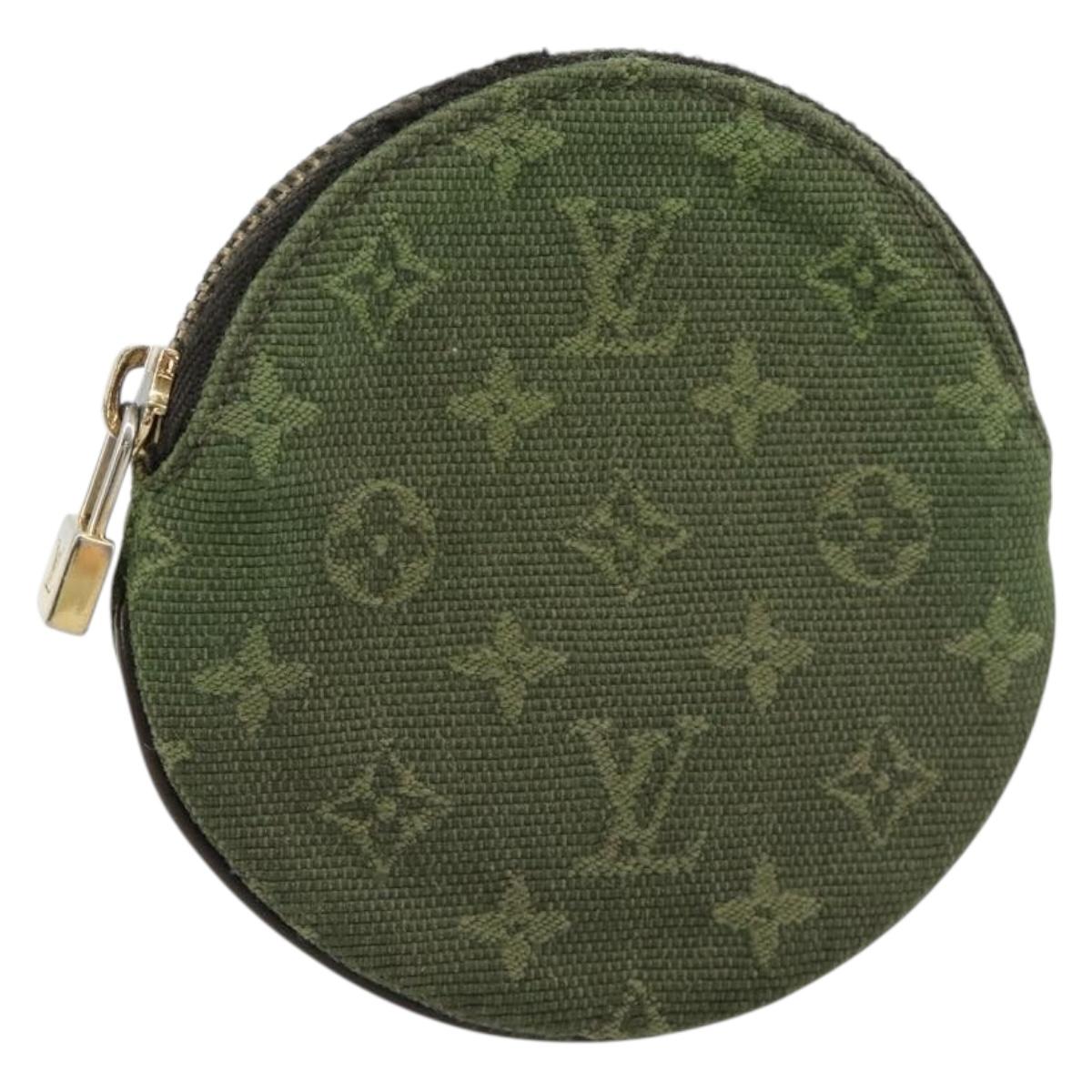 LOUIS VUITTON Monogram Mini Porte Monnaie Ron Purse TST Khaki M92451 Auth 140009