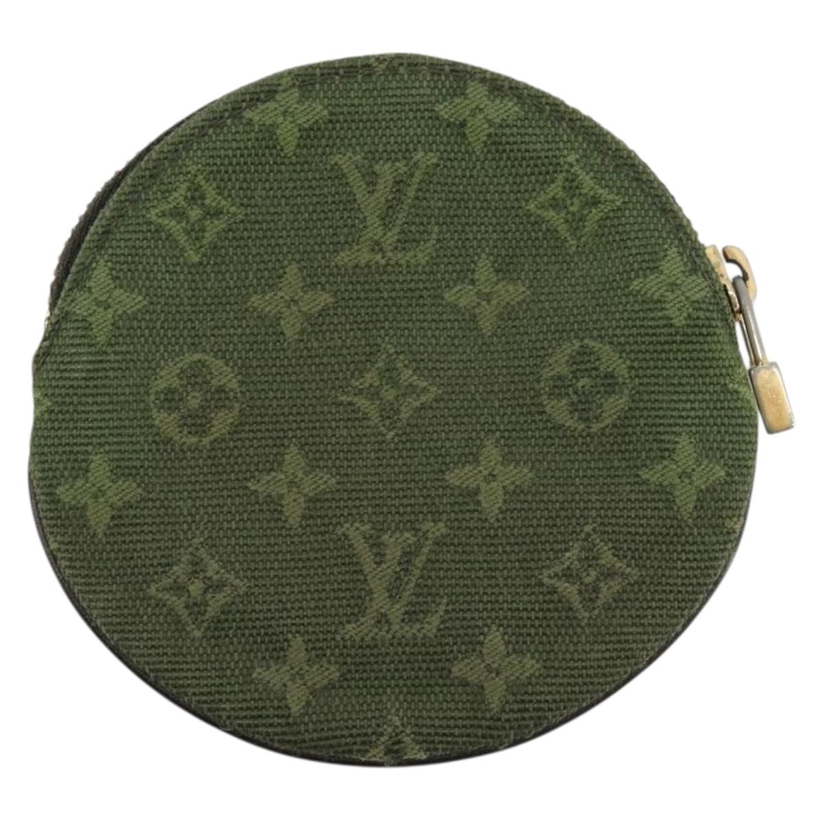 LOUIS VUITTON Monogram Mini Porte Monnaie Ron Purse TST Khaki M92451 Auth 140009