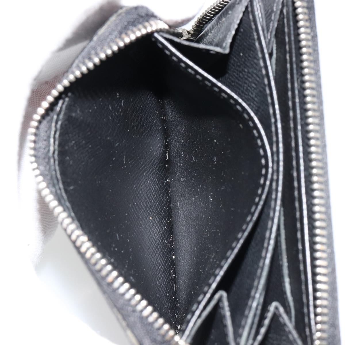 LOUIS VUITTON Damier Graphite Zippy Coin Purse N63076 LV Auth 140010