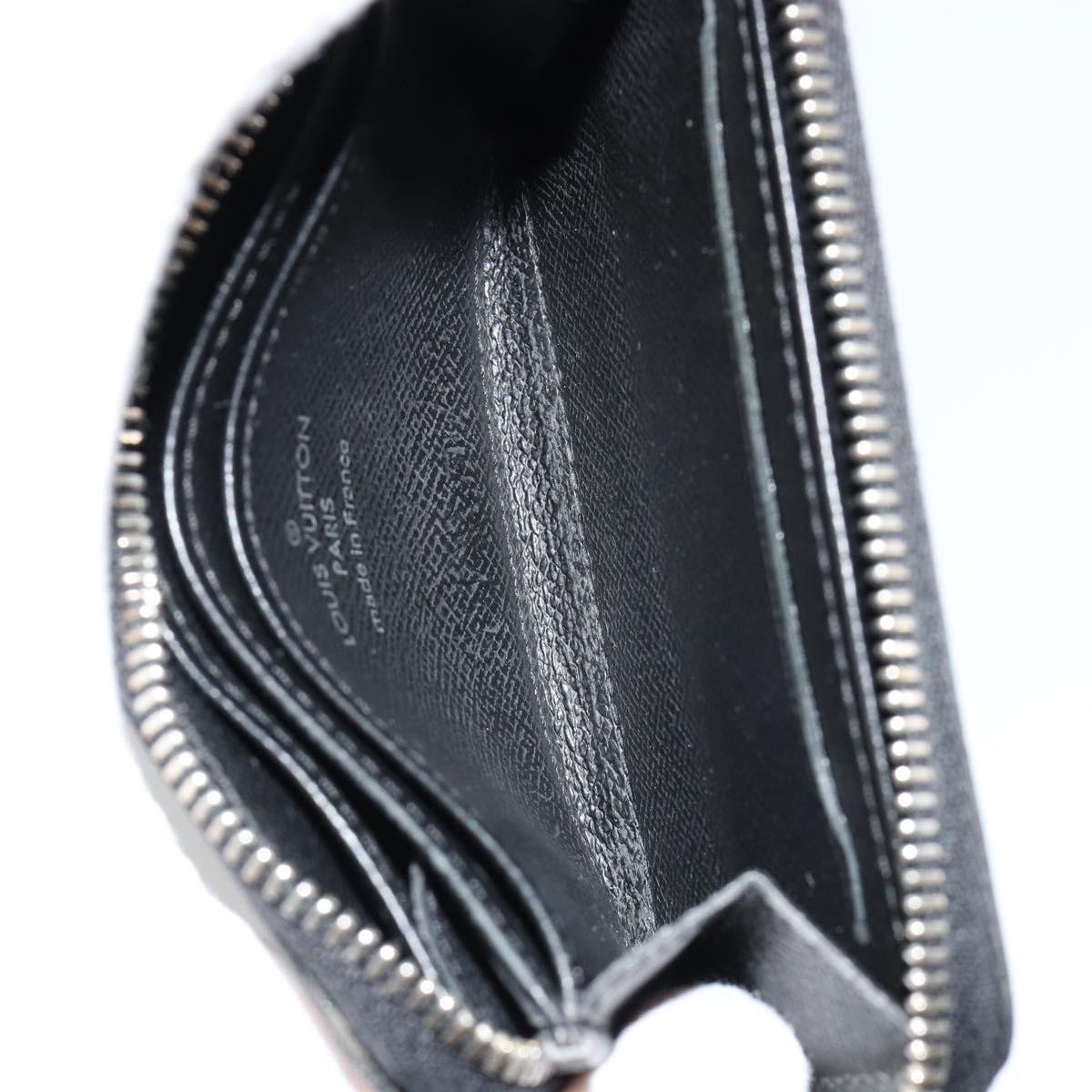 LOUIS VUITTON Damier Graphite Zippy Coin Purse N63076 LV Auth 140010