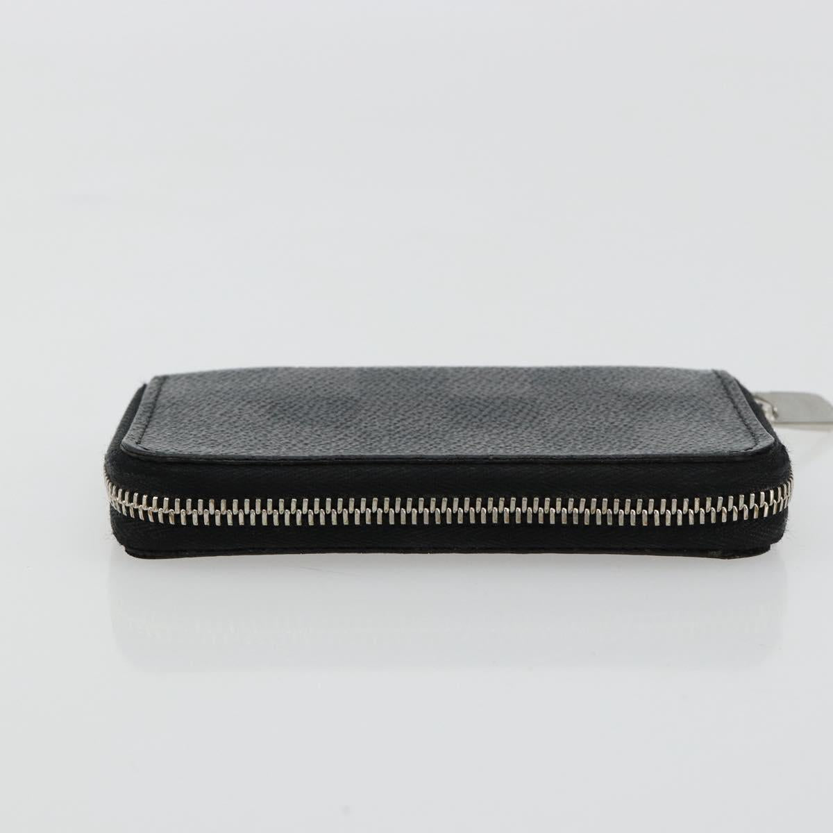 LOUIS VUITTON Damier Graphite Zippy Coin Purse N63076 LV Auth 140010