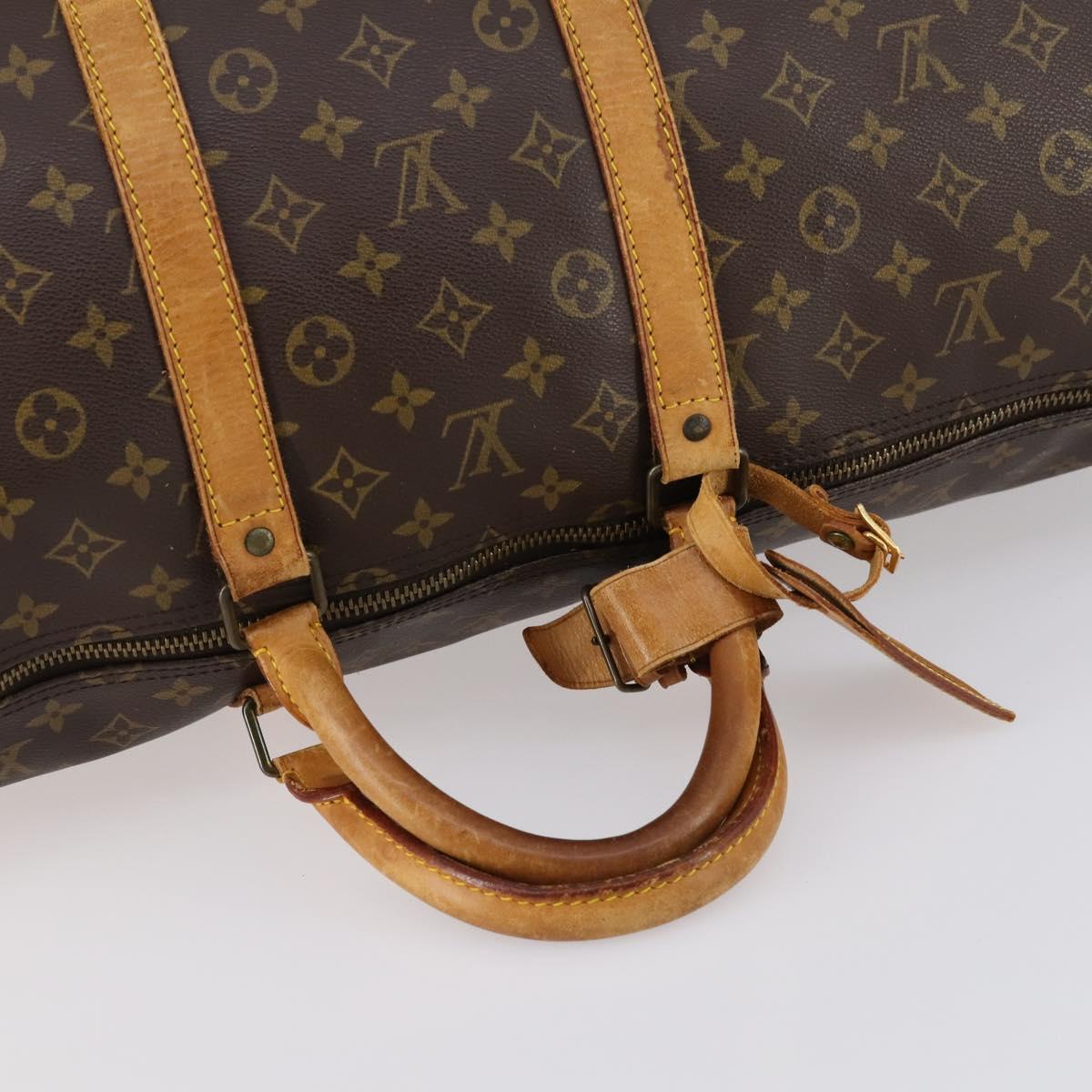 LOUIS VUITTON Monogram Keepall 55 Boston Bag M41424 LV Auth 140023
