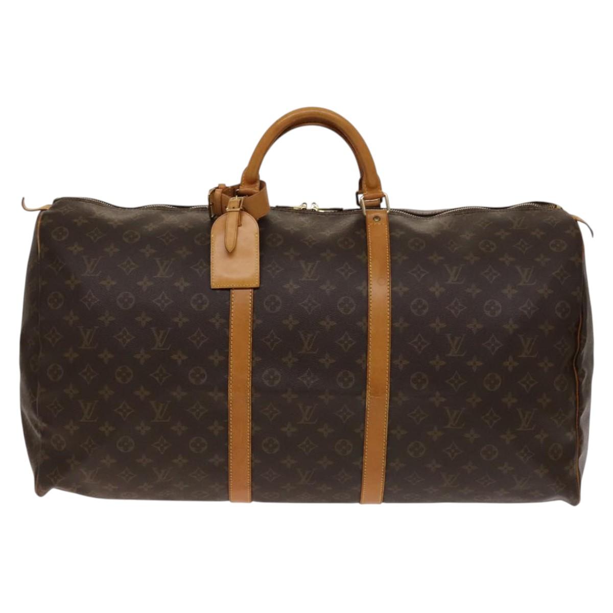 LOUIS VUITTON Monogram Keepall 60 Boston Bag M41422 LV Auth 140024