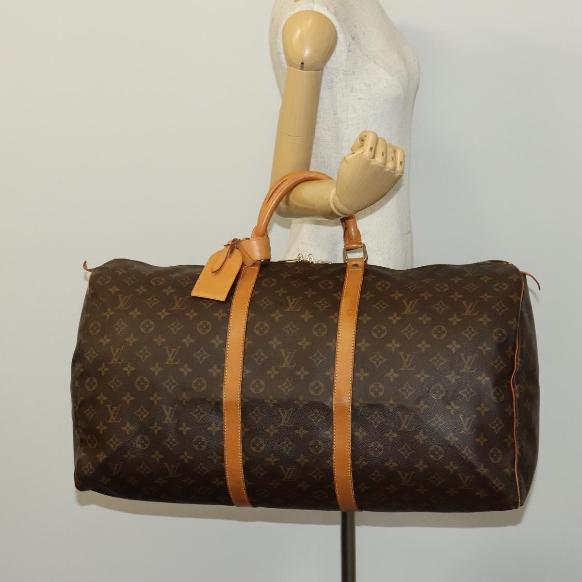 LOUIS VUITTON Monogram Keepall 60 Boston Bag M41422 LV Auth 140024