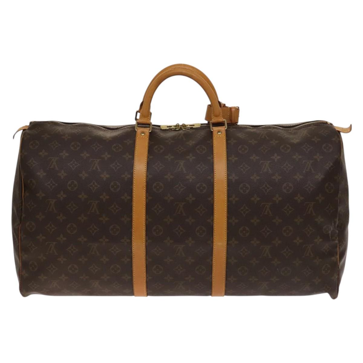 LOUIS VUITTON Monogram Keepall 60 Boston Bag M41422 LV Auth 140024