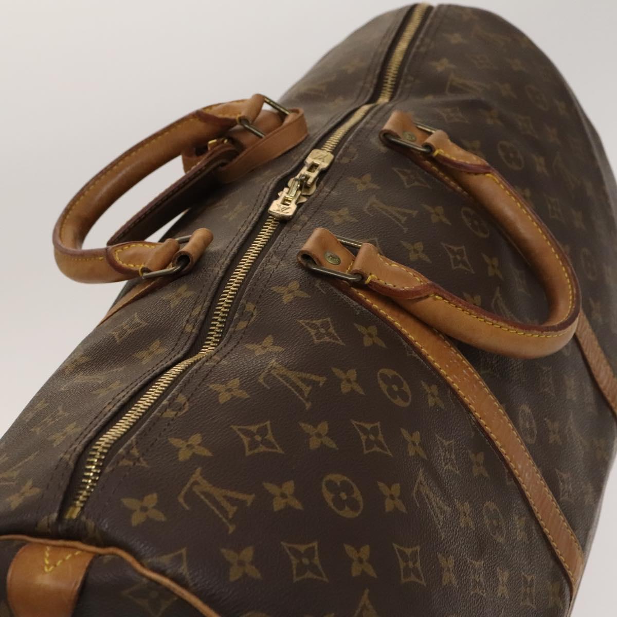 LOUIS VUITTON Monogram Keepall 55 Boston Bag M41424 LV Auth 140029