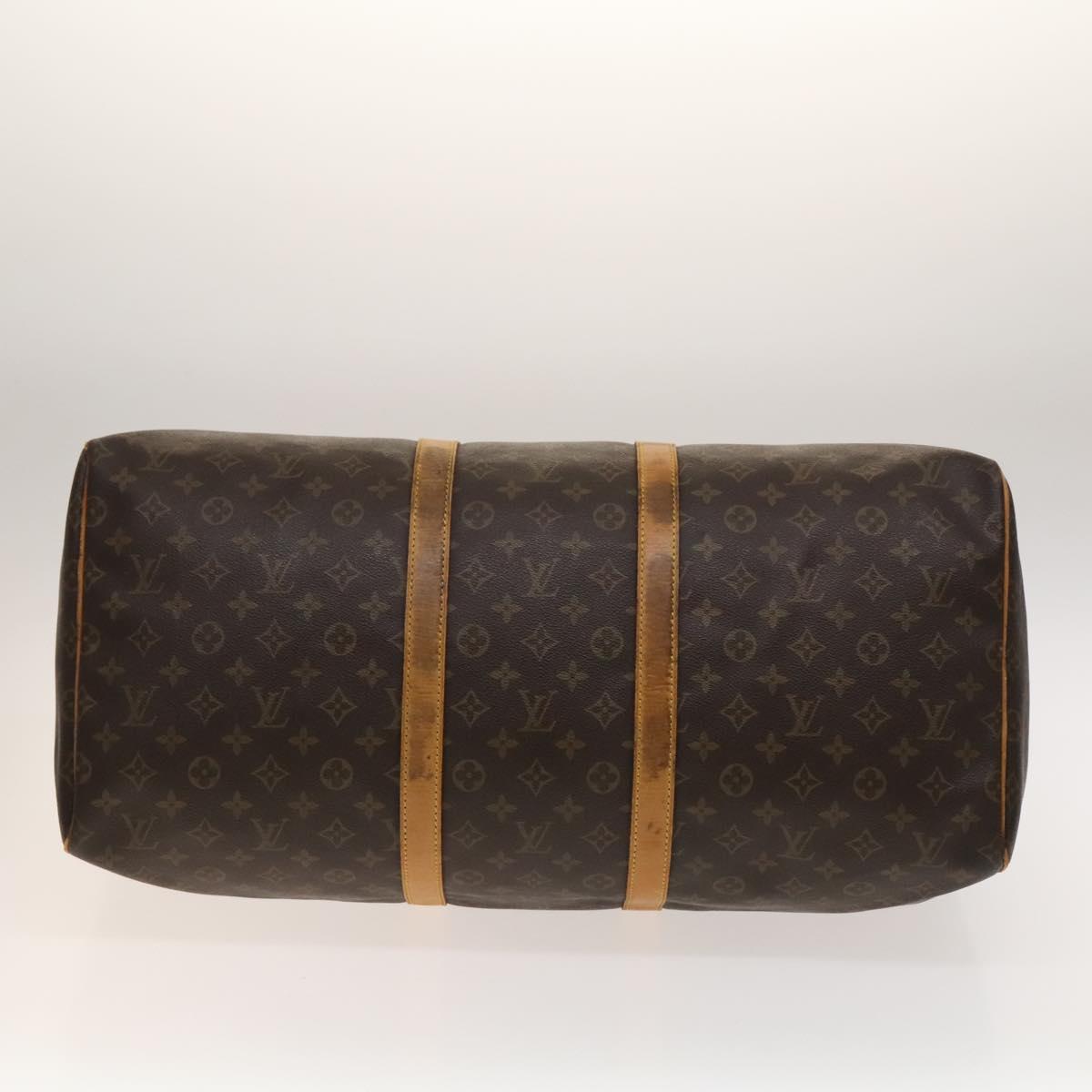 LOUIS VUITTON Monogram Keepall 55 Boston Bag M41424 LV Auth 140030