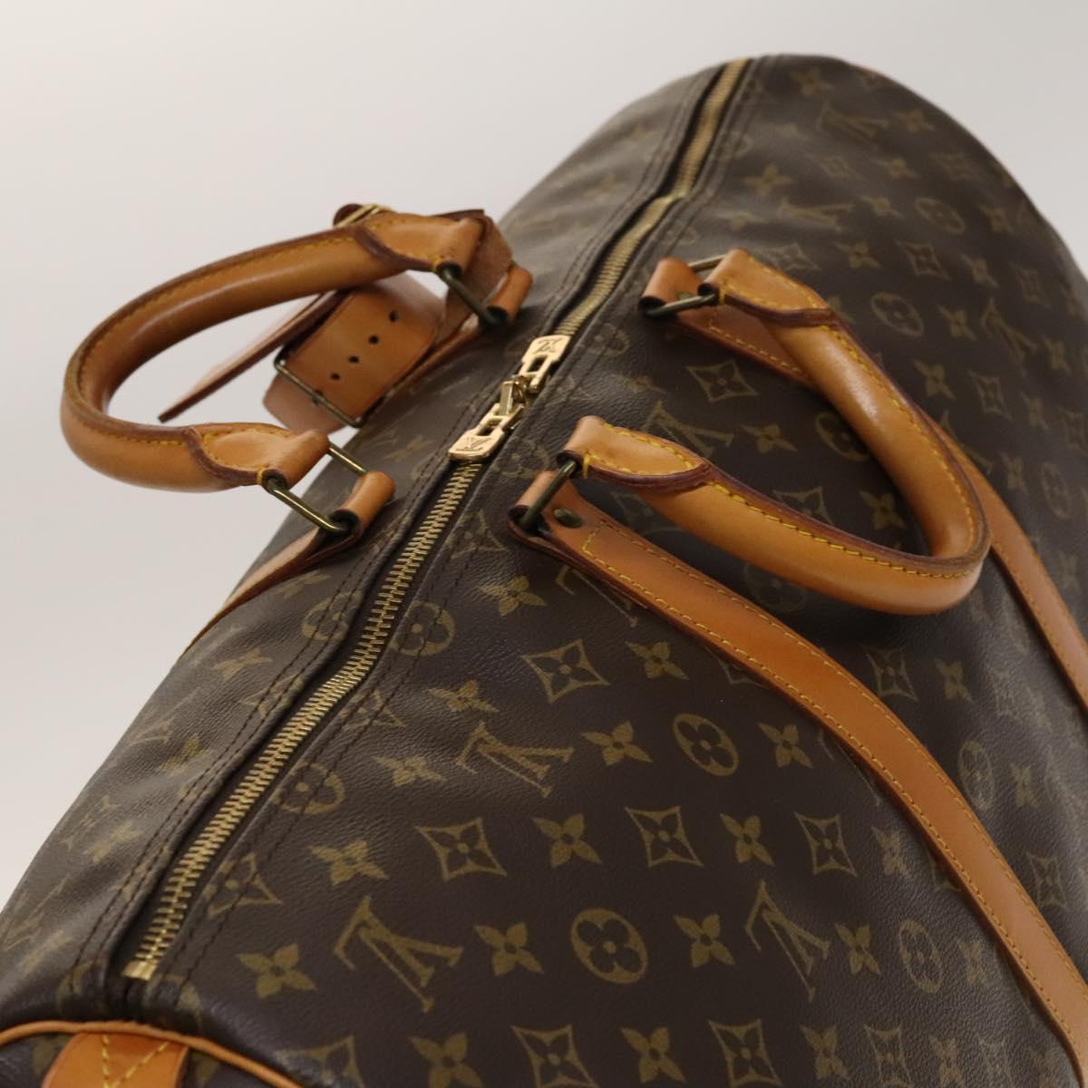 LOUIS VUITTON Monogram Keepall 55 Boston Bag M41424 LV Auth 140033