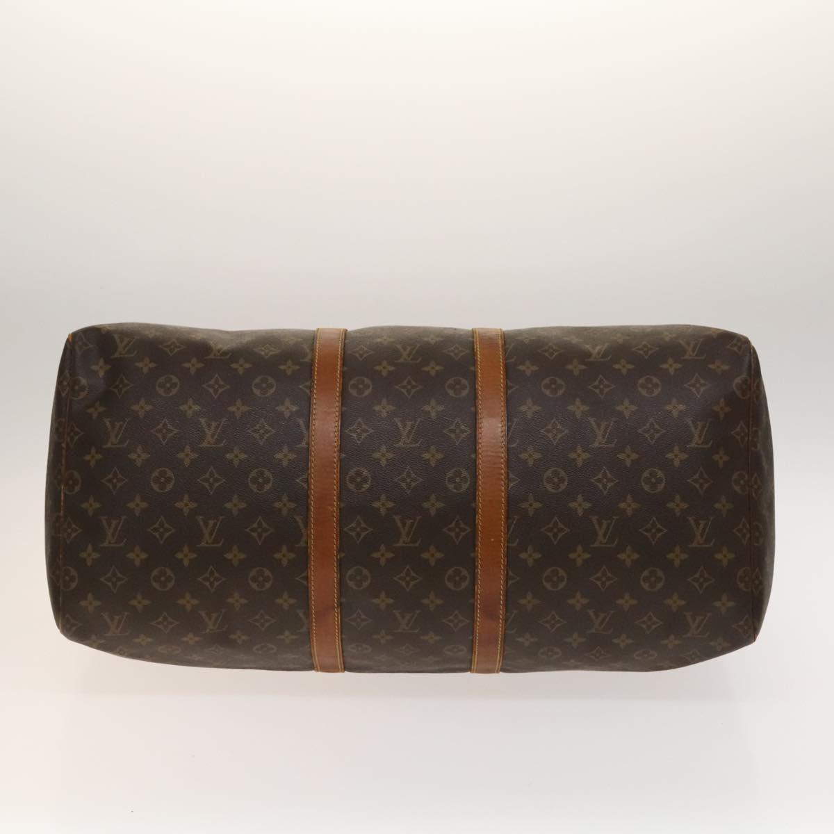 LOUIS VUITTON Monogram Keepall 55 Boston Bag M41424 LV Auth 140035