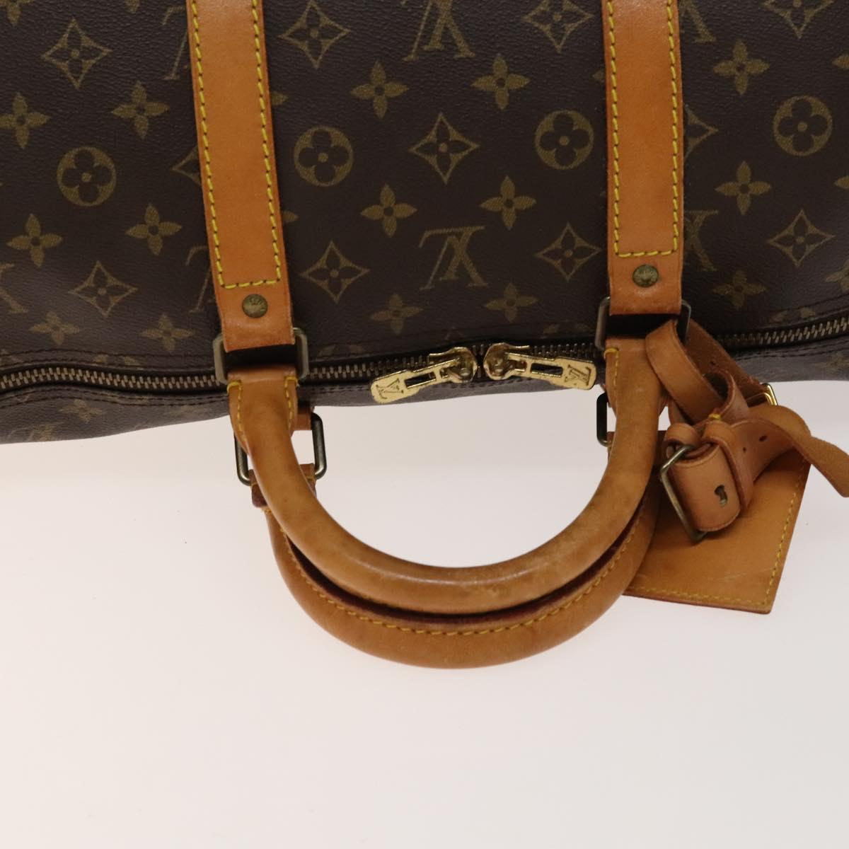 LOUIS VUITTON Monogram Keepall 55 Boston Bag M41424 LV Auth 140037