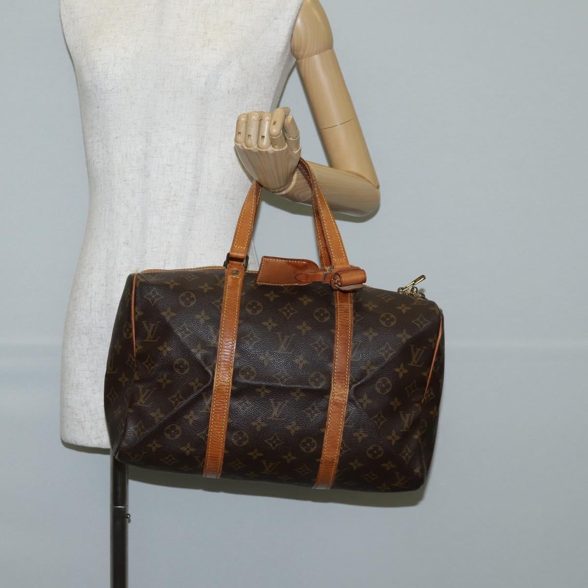LOUIS VUITTON Monogram Sac Souple 35 Boston Bag M41626 LV Auth 140038